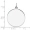 Sterling Silver Disc Round Charm 0.027" 20.5mm Jewerly 25mm x 21mm